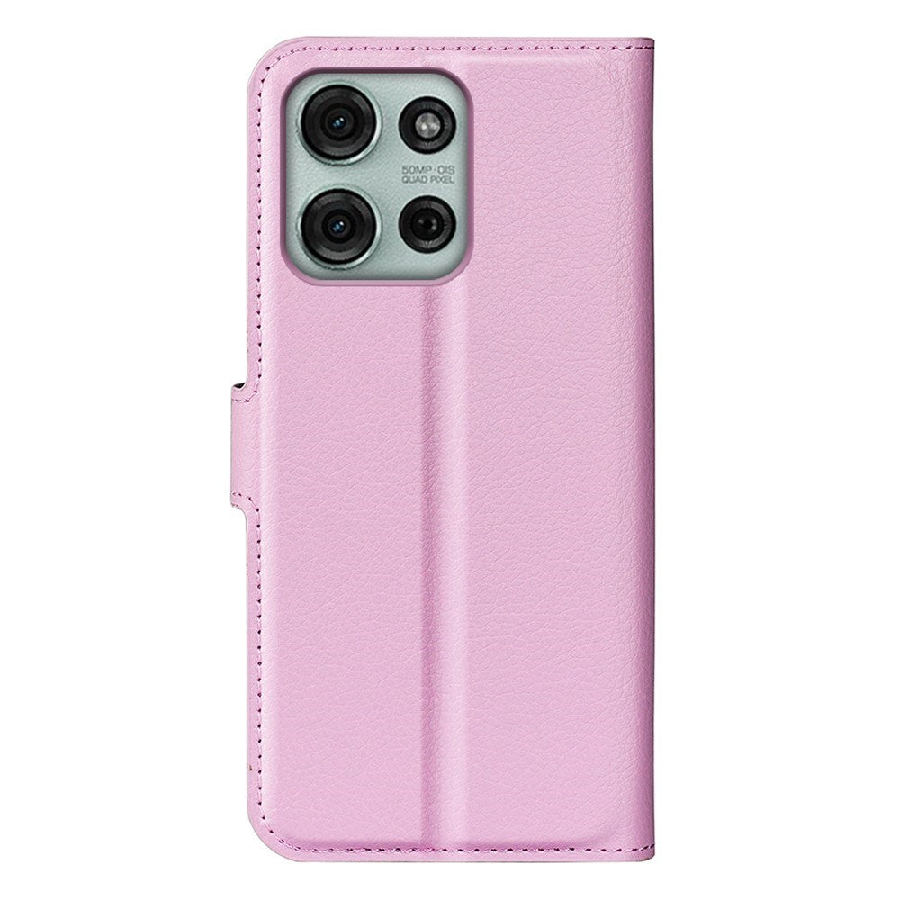 EIDERWOOD Motorola Moto G75 (5G) Kunstskinn Flip Deksel m. Kortholder & Ståfunksjon - Rosa