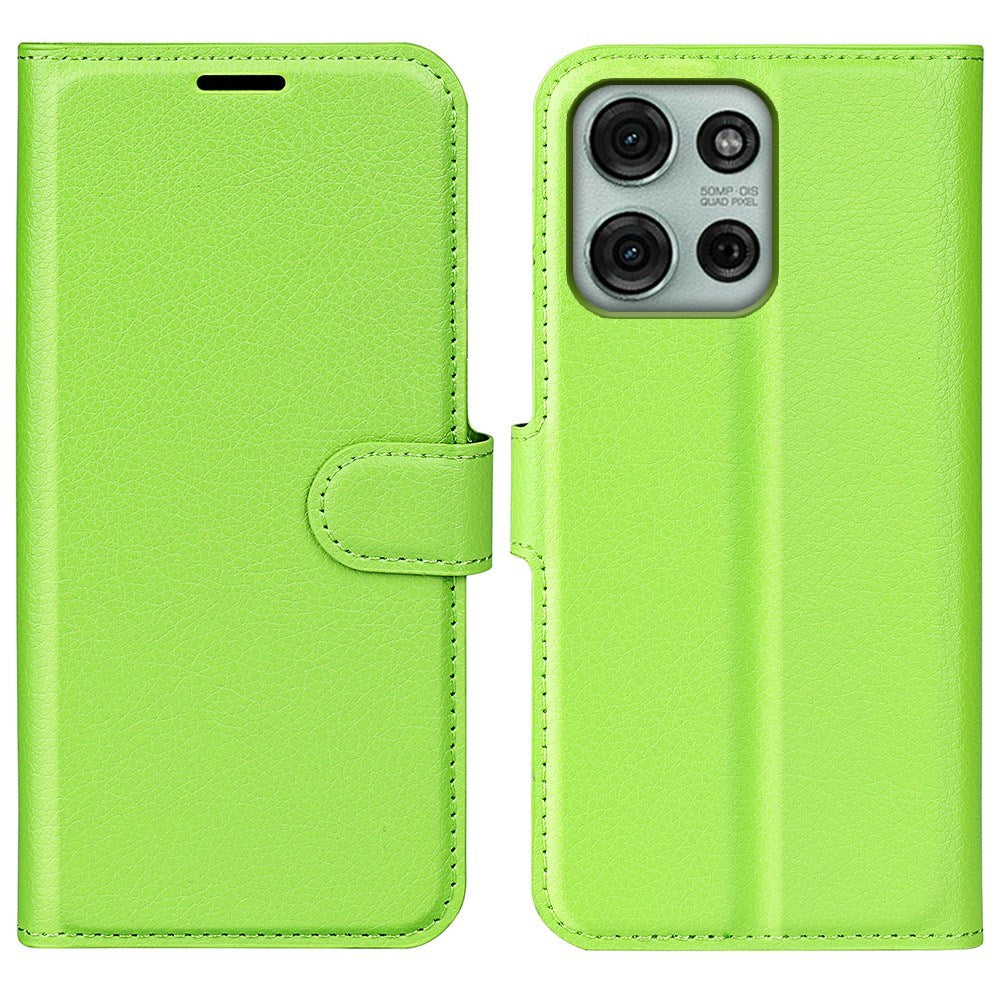 EIDERWOOD Motorola Moto G75 (5G) Kunstskinn Flip Deksel m. Kortholder & Ståfunksjon - Grønn