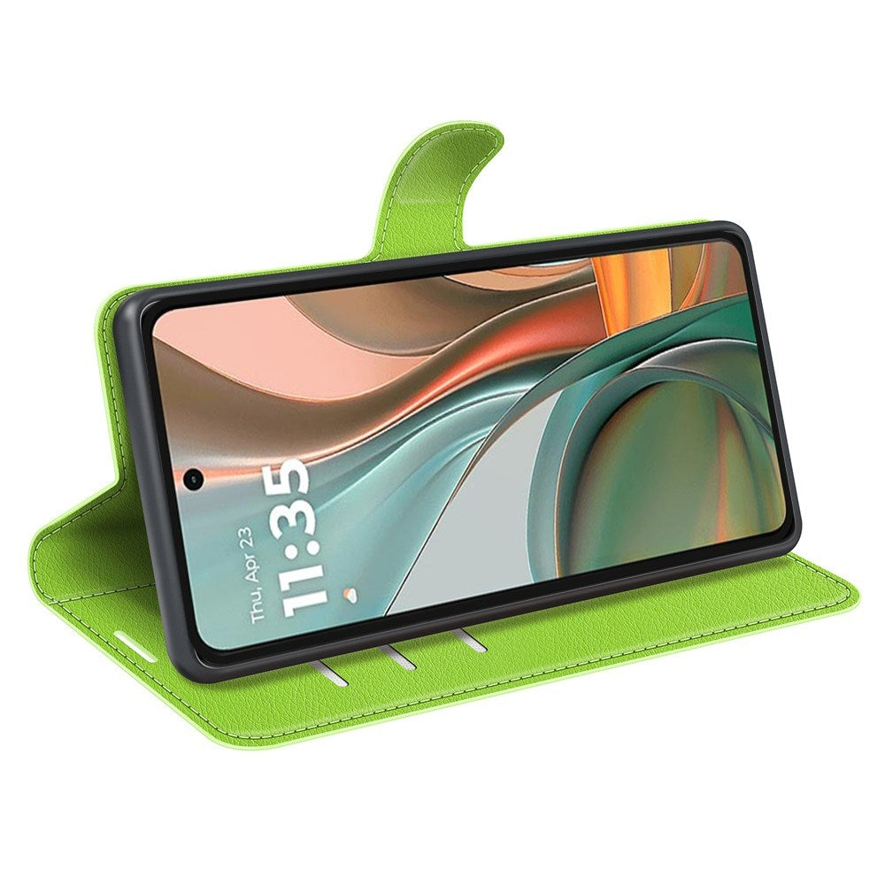 EIDERWOOD Motorola Moto G75 (5G) Kunstskinn Flip Deksel m. Kortholder & Ståfunksjon - Grønn