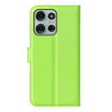 EIDERWOOD Motorola Moto G75 (5G) Kunstskinn Flip Deksel m. Kortholder & Ståfunksjon - Grønn