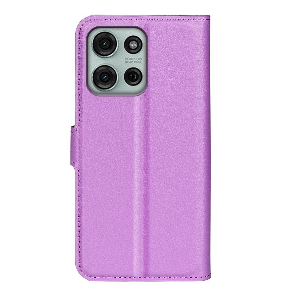 EIDERWOOD Motorola Moto G75 (5G) Kunstskinn Flip Deksel m. Kortholder & Ståfunksjon - Lilla