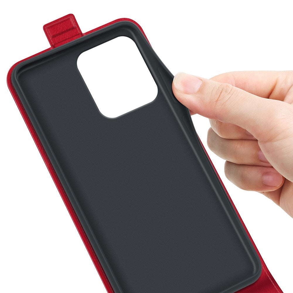 EIDERWOOD Motorola Moto G75 5G Etui med Kortlommer – Vertikal Flip Kunstlær Etui - Rød
