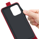 EIDERWOOD Motorola Moto G75 5G Etui med Kortlommer – Vertikal Flip Kunstlær Etui - Rød