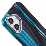 EIDERWOOD Mønstret Carbon Deksel - iPhone 16 - MagSafe Kompatibel - Blue/Black