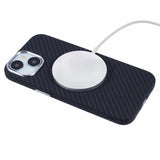 EIDERWOOD Mønstret Carbon Deksel - iPhone 15 - MagSafe Kompatibel - Black