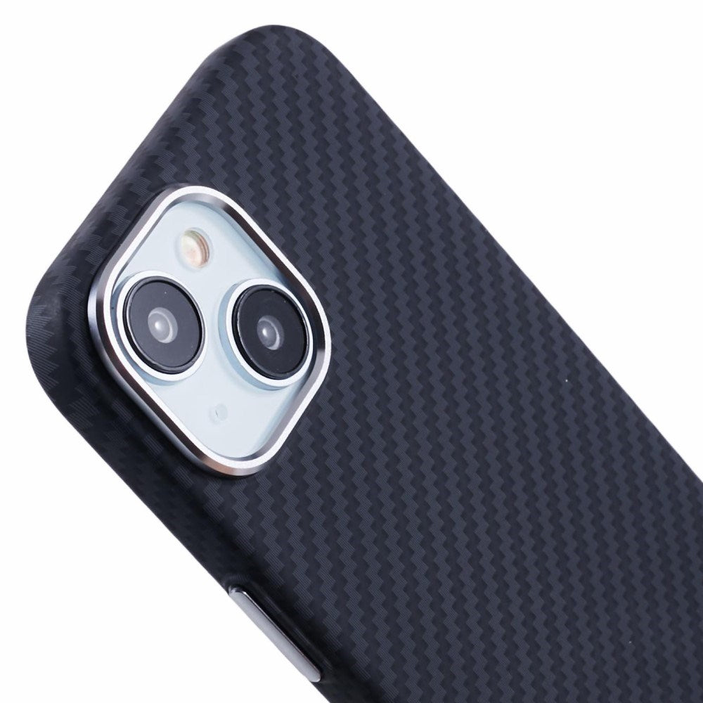 EIDERWOOD Mønstret Carbon Deksel - iPhone 15 - MagSafe Kompatibel - Black