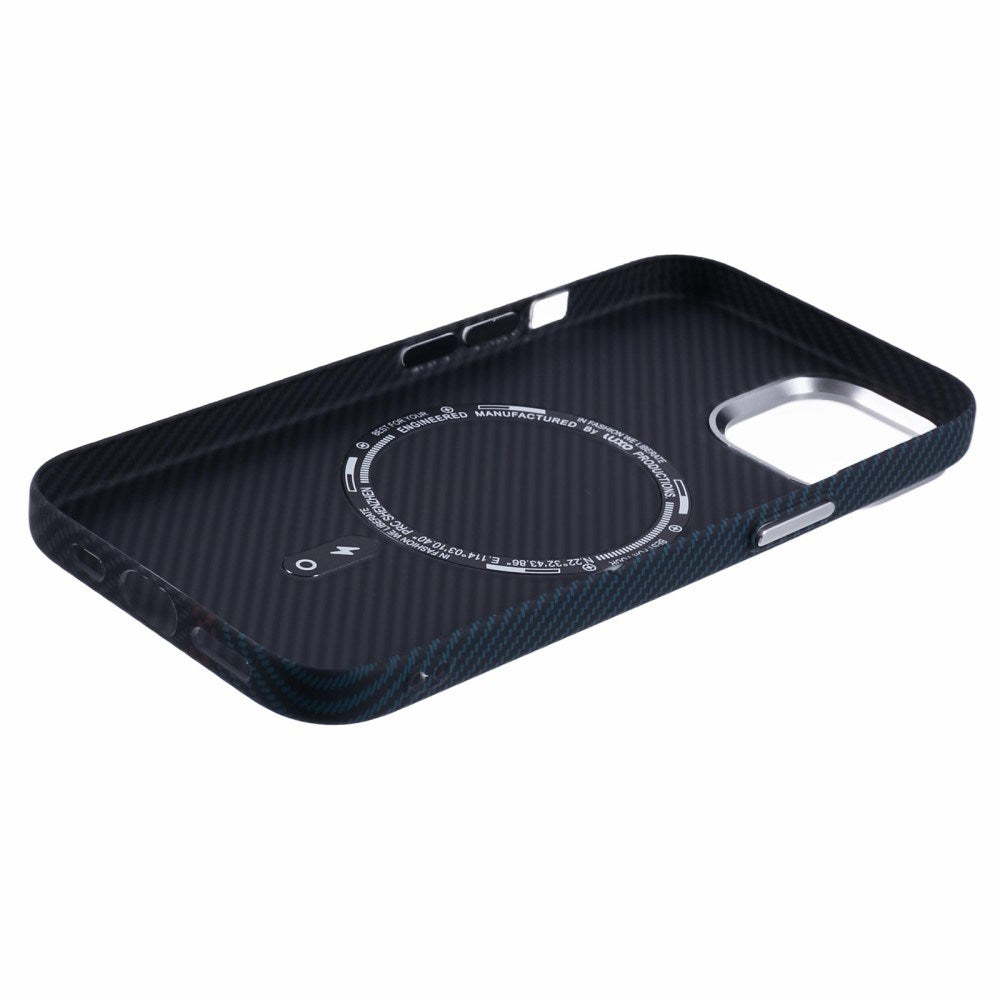 EIDERWOOD Mønstret Carbon Deksel - iPhone 15 - MagSafe Kompatibel - Dark Colored Pattern
