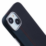EIDERWOOD Mønstret Carbon Deksel - iPhone 15 - MagSafe Kompatibel - Dark Colored Pattern