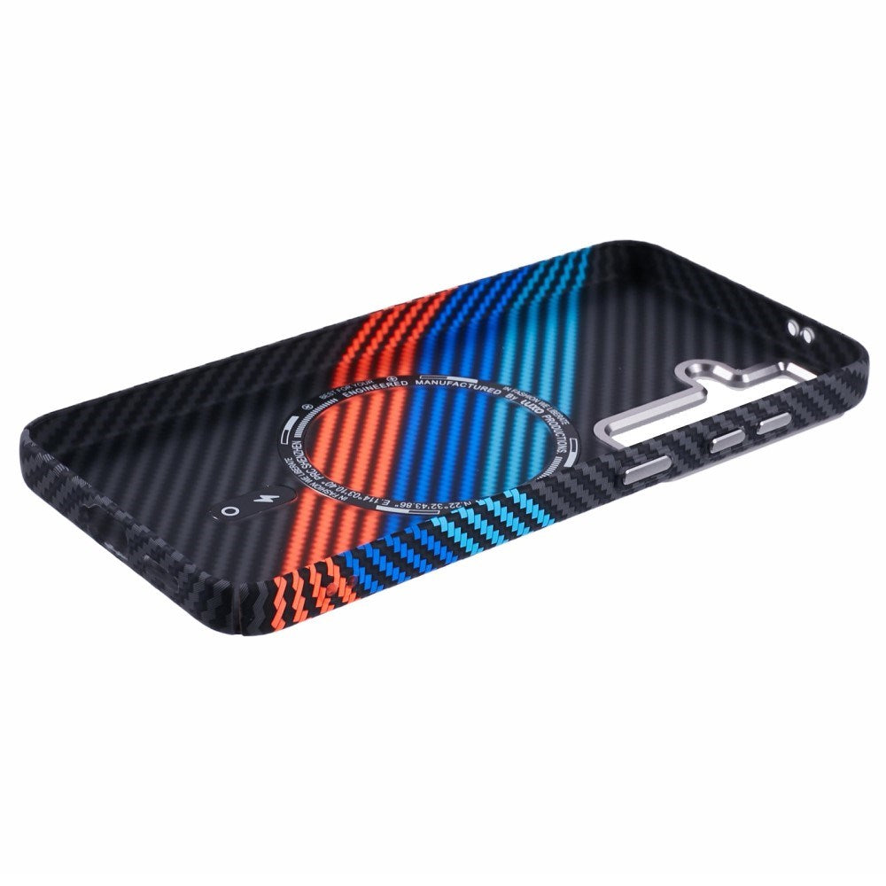 EIDERWOOD Mønstret Carbon Deksel - Samsung Galaxy S24 - MagSafe Kompatibel - Colorful Stripes
