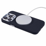 EIDERWOOD Mønstret Carbon Deksel - iPhone 15 Pro - MagSafe Kompatibel - Black