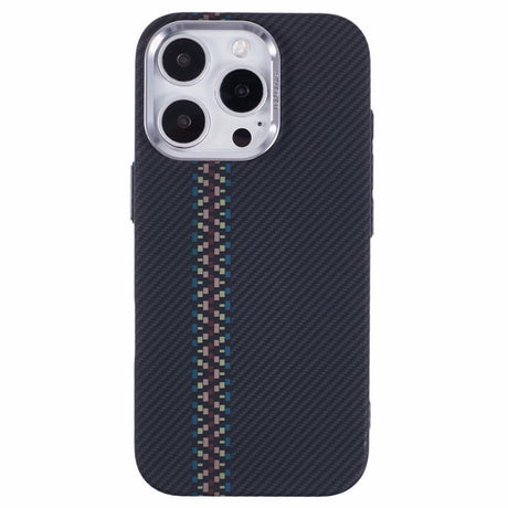 EIDERWOOD Mønstret Carbon Deksel - iPhone 15 Pro - MagSafe Kompatibel - Dark ZigZag Pattern