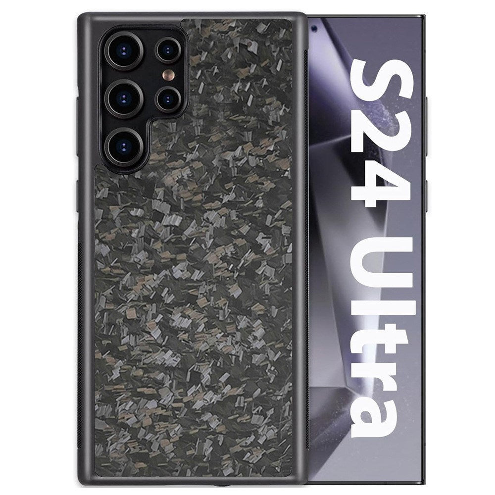 EIDERWOOD Samsung Galaxy S24 Ultra Non-Slip Carbon Deksel - MagSafe Kompatibel - Svart