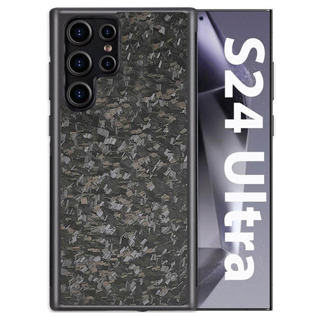 EIDERWOOD Samsung Galaxy S24 Ultra Non-Slip Carbon Deksel - MagSafe Kompatibel - Svart