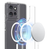 EIDERWOOD Motorola Edge 50 Neo / Thinkphone 25 Hybrid Plast Deksel - MagSafe Kompatibel - Gjennomsiktig / Hvit