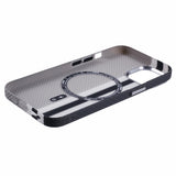 EIDERWOOD Mønstret Carbon Deksel - iPhone 14 - MagSafe Kompatibel - Grey Stripes
