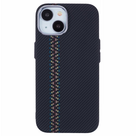 EIDERWOOD Mønstret Carbon Deksel - iPhone 14 - MagSafe Kompatibel - Dark ZigZag Pattern