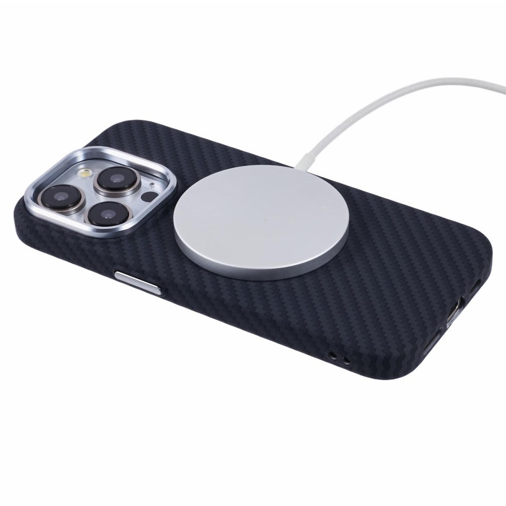 EIDERWOOD Mønstret Carbon Deksel - iPhone 14 Pro - MagSafe Kompatibel - Black