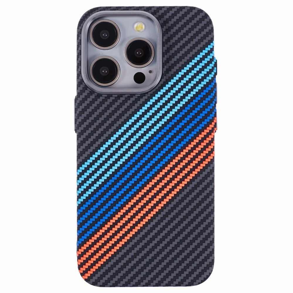 EIDERWOOD Mønstret Carbon Deksel - iPhone 14 Pro - MagSafe Kompatibel - Colorful Stripes