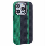 EIDERWOOD Mønstret Carbon Deksel - iPhone 14 Pro - MagSafe Kompatibel - Green/Black