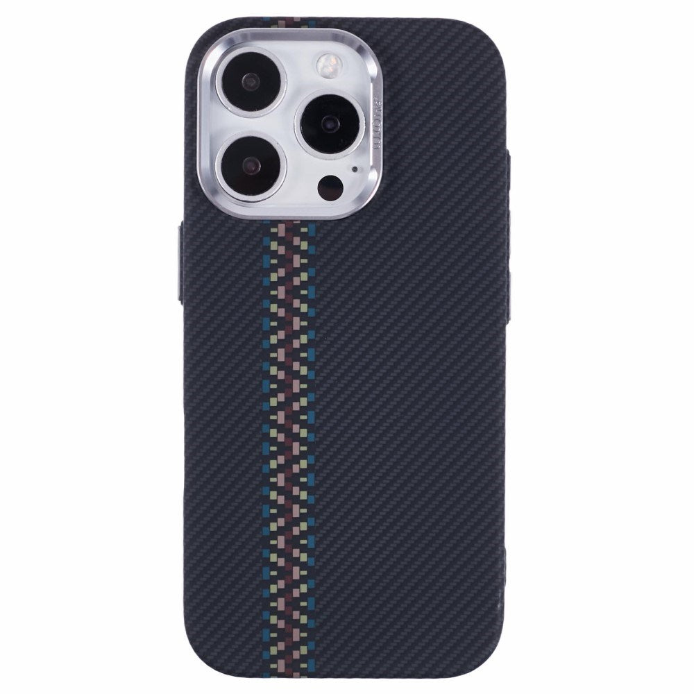EIDERWOOD Mønstret Carbon Deksel - iPhone 14 Pro - MagSafe Kompatibel - Dark ZigZag Pattern