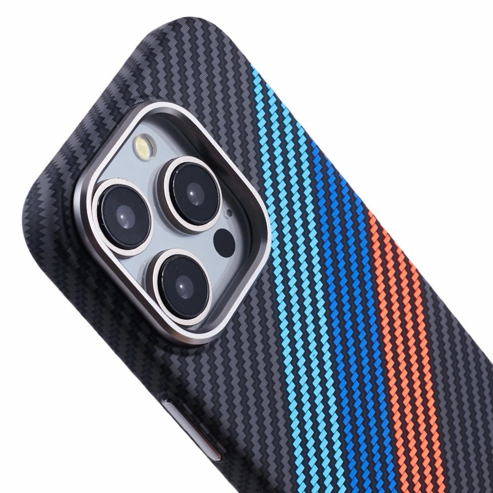 EIDERWOOD Mønstret Carbon Deksel - iPhone 13 Pro - MagSafe Kompatibel - Colorful Stripes