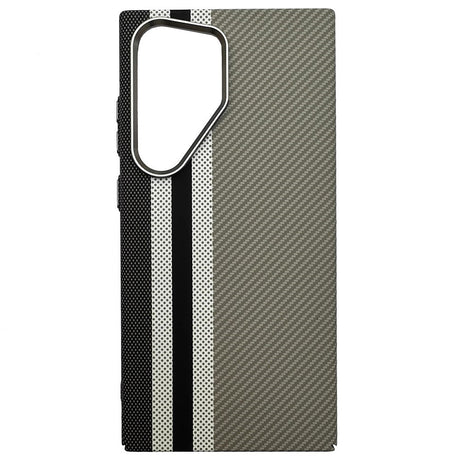 EIDERWOOD Mønstret Carbon Deksel - Samsung Galaxy S24 Ultra - MagSafe Kompatibel - Grey Stripes