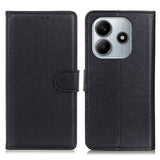 EIDERWOOD Xiaomi Redmi Note 14 (4G) Kunstskinn Flip Deksel m. Kortholder & Ståfunksjon - Svart