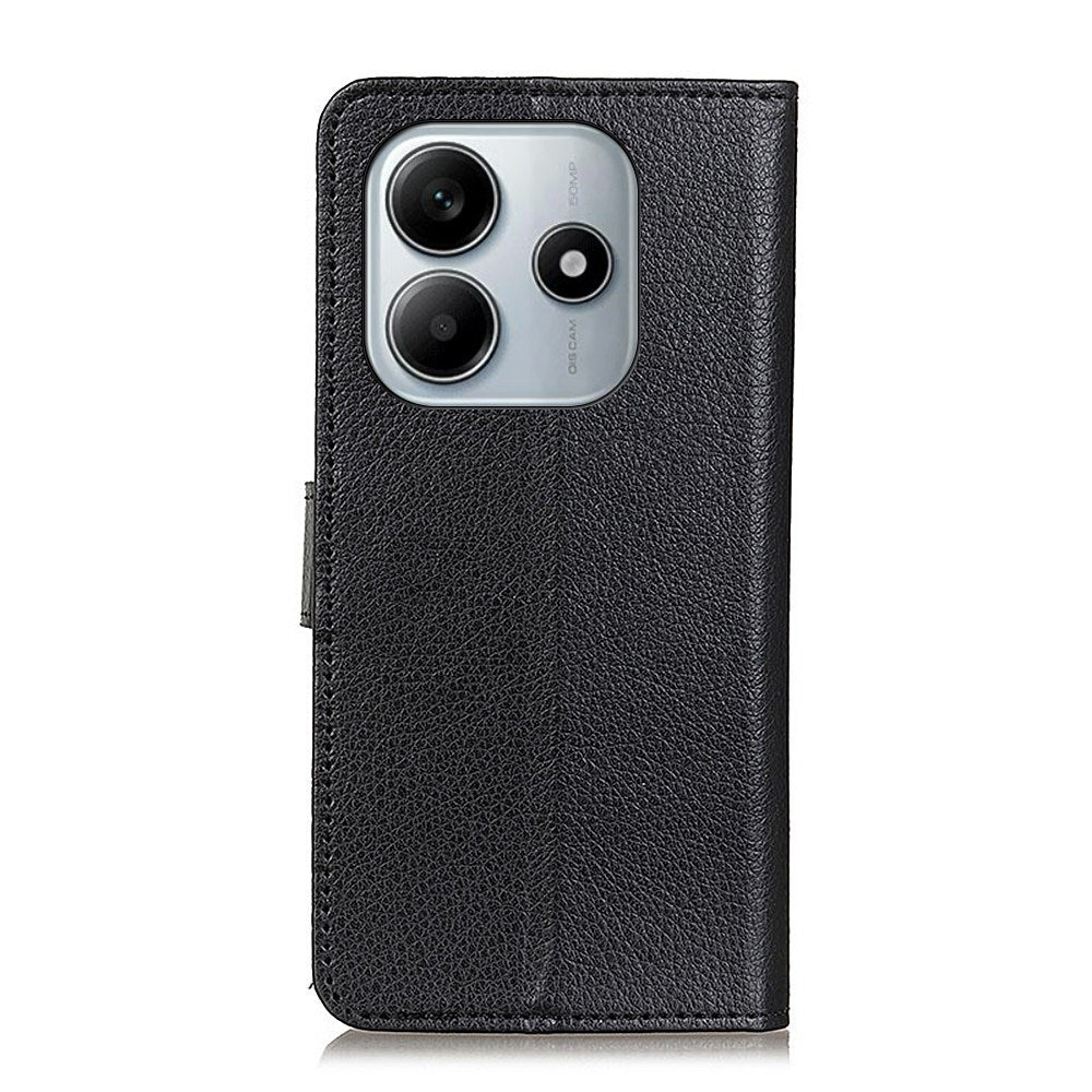 EIDERWOOD Xiaomi Redmi Note 14 (4G) Kunstskinn Flip Deksel m. Kortholder & Ståfunksjon - Svart