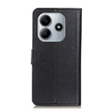 EIDERWOOD Xiaomi Redmi Note 14 (4G) Kunstskinn Flip Deksel m. Kortholder & Ståfunksjon - Svart