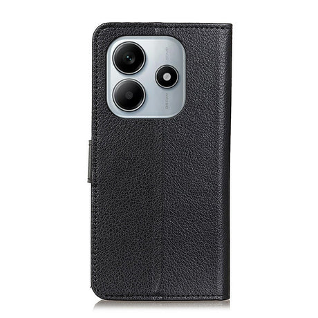 EIDERWOOD Xiaomi Redmi Note 14 (4G) Kunstskinn Flip Deksel m. Kortholder & Ståfunksjon - Svart