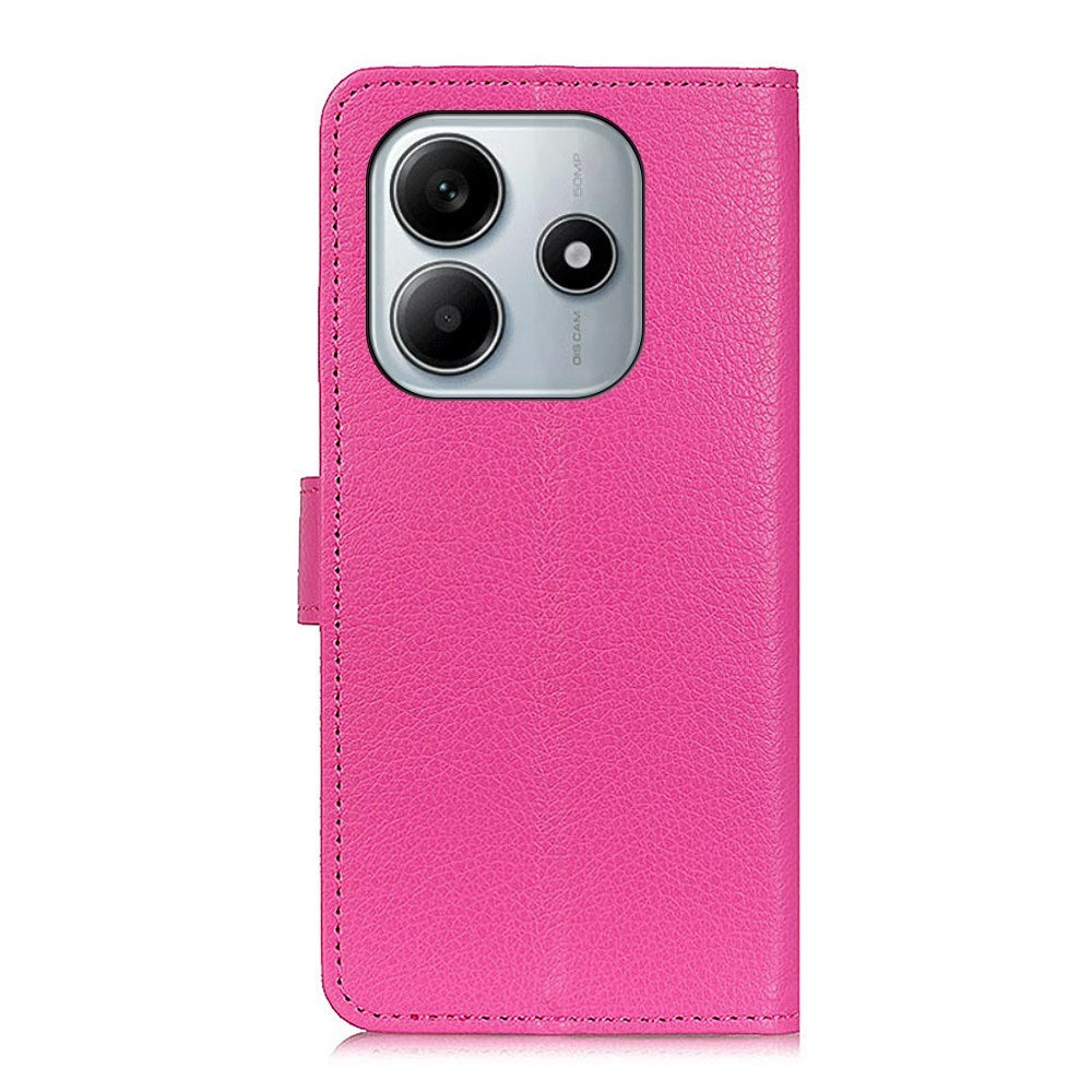 EIDERWOOD Xiaomi Redmi Note 14 (4G) Kunstskinn Flip Deksel m. Kortholder & Ståfunksjon - Pink