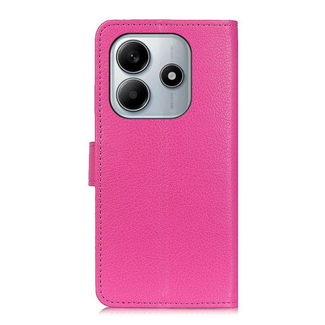 EIDERWOOD Xiaomi Redmi Note 14 (4G) Kunstskinn Flip Deksel m. Kortholder & Ståfunksjon - Pink