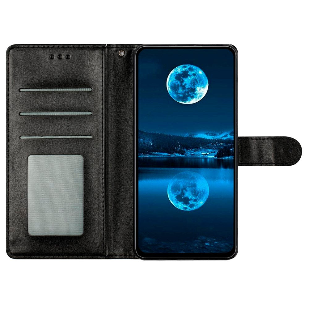EIDERWOOD Xiaomi Redmi Note 14 Pro (5G) / Poco X7 Kunstskinn Flip Deksel m. Strop - Svart