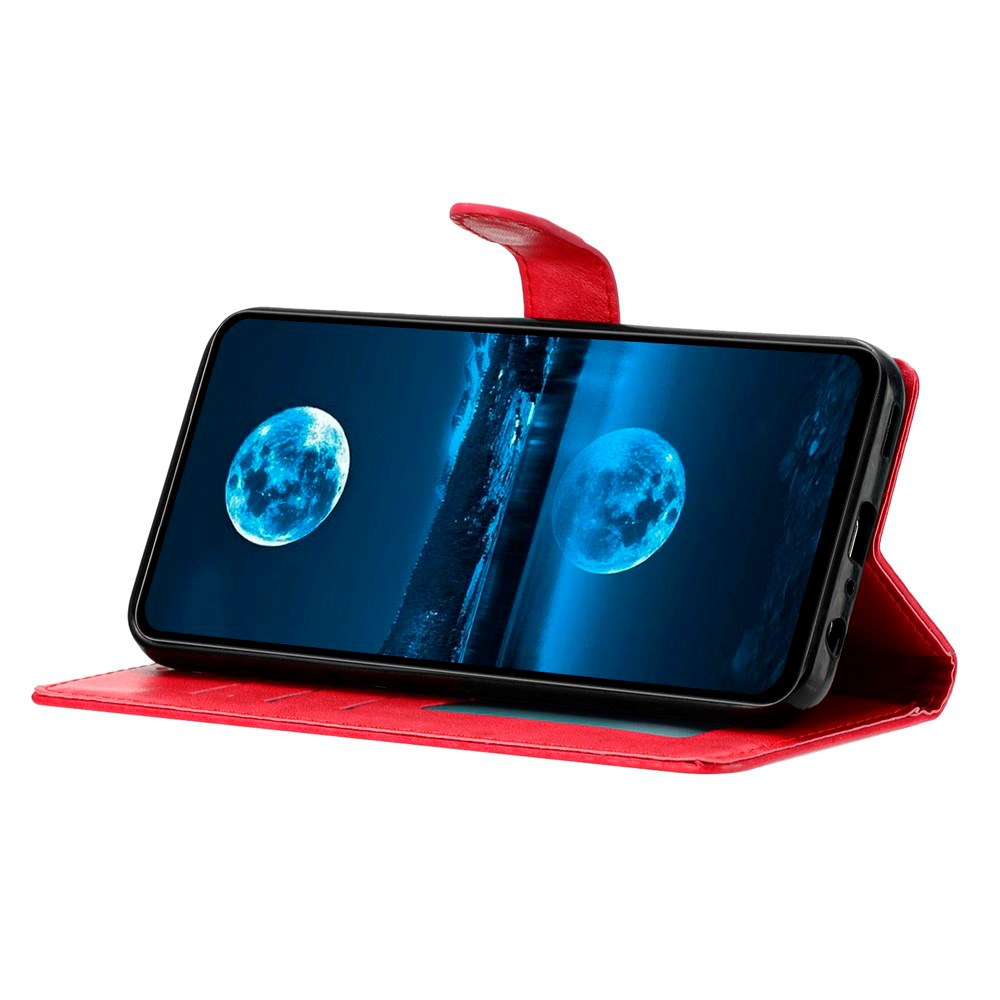 EIDERWOOD Xiaomi Redmi Note 14 Pro (5G) / Poco X7 Kunstskinn Flip Deksel m. Strop - Rød