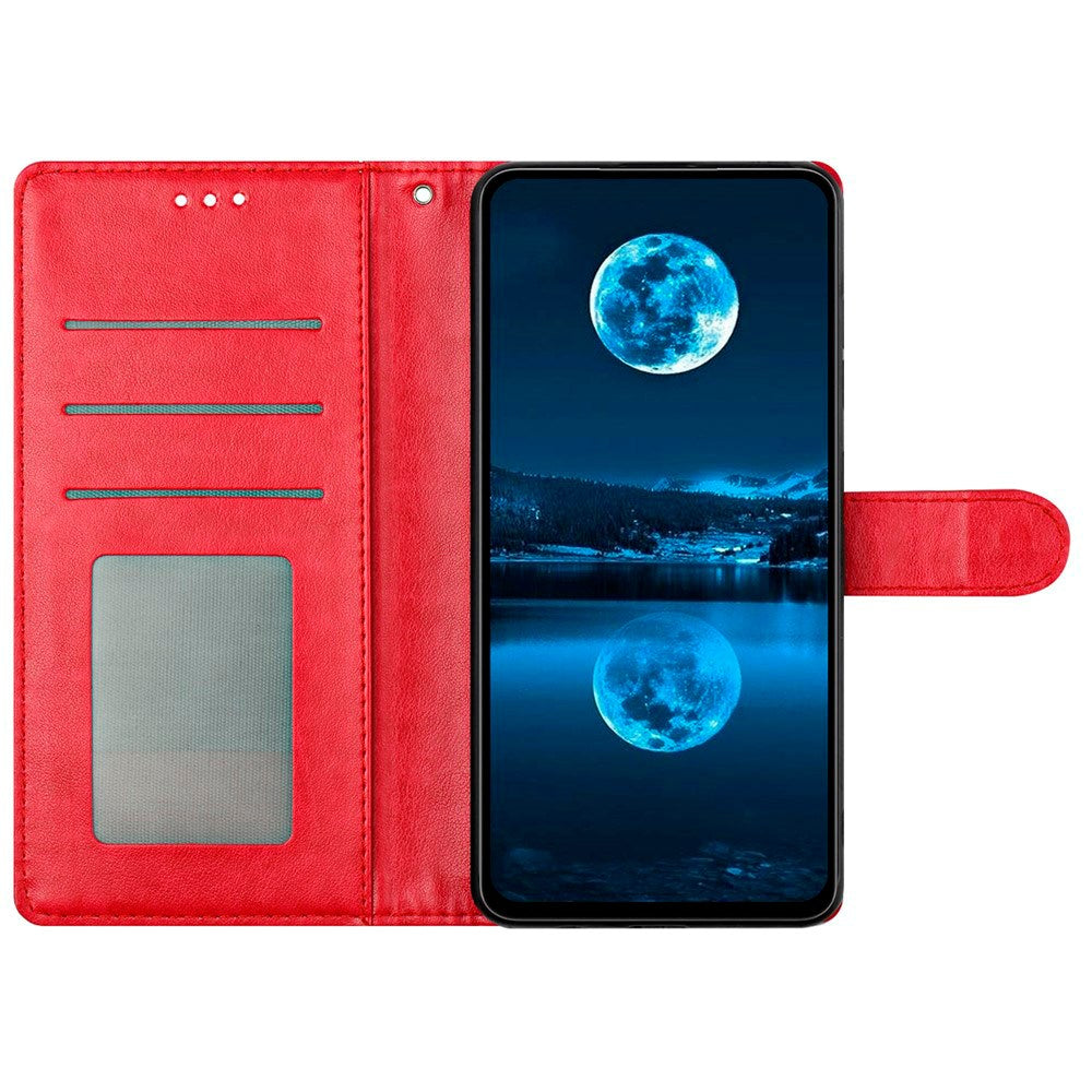 EIDERWOOD Xiaomi Redmi Note 14 Pro (5G) / Poco X7 Kunstskinn Flip Deksel m. Strop - Rød