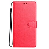 EIDERWOOD Xiaomi Redmi Note 14 Pro (5G) / Poco X7 Kunstskinn Flip Deksel m. Strop - Rød