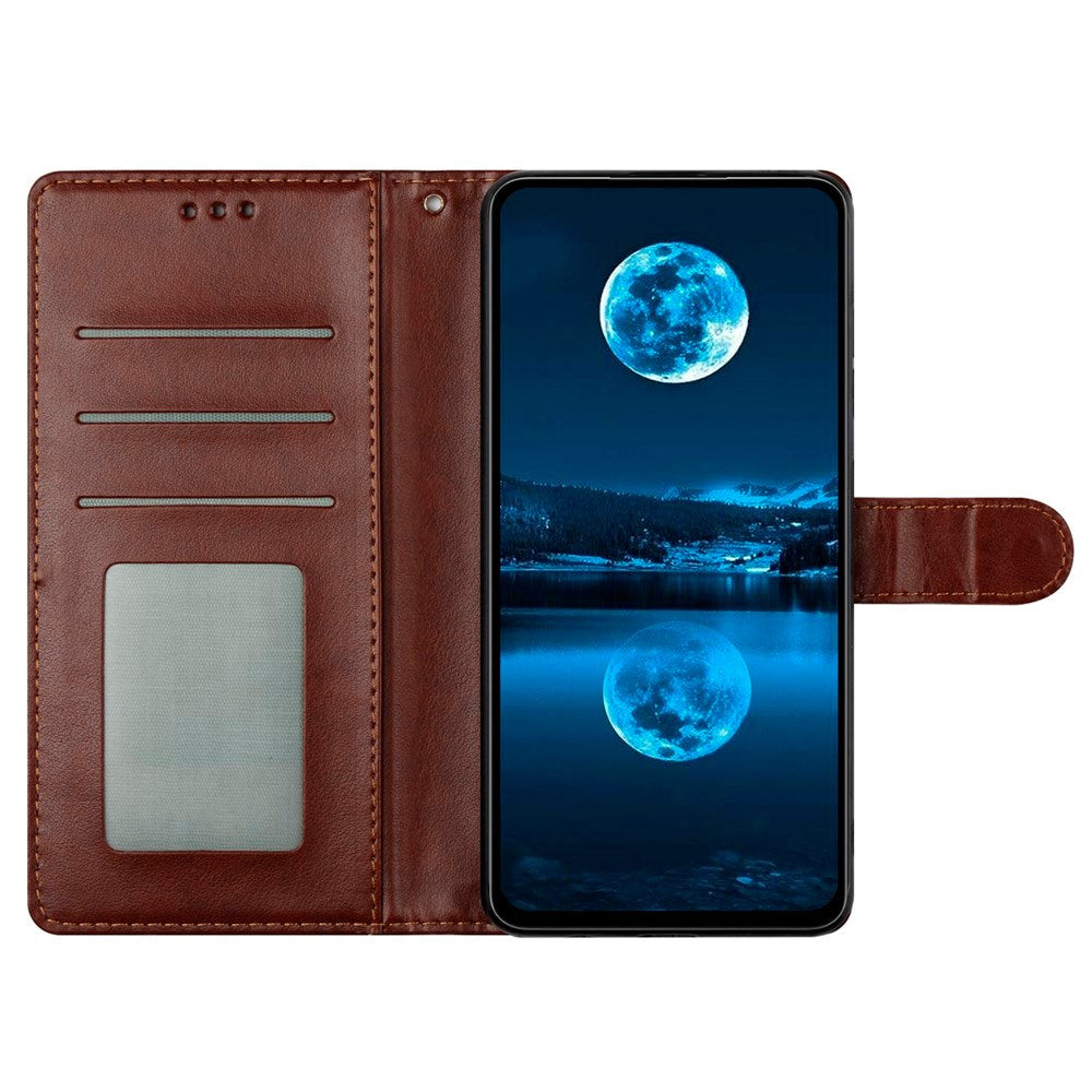 EIDERWOOD Xiaomi Redmi Note 14 Pro (5G) / Poco X7 Kunstskinn Flip Deksel m. Strop - Brun