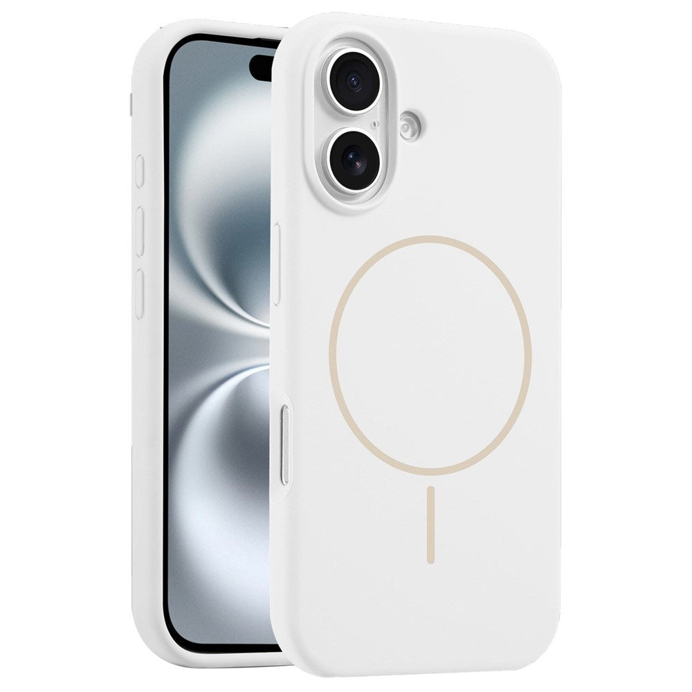 EIDERWOOD iPhone 16 Plus Silikon Deksel – MagSafe Kompatibel – Hvit