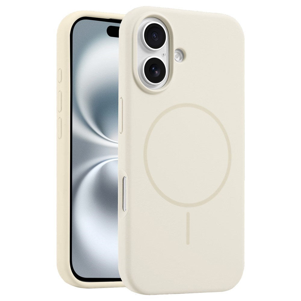 EIDERWOOD iPhone 16 Plus Silikon Deksel – MagSafe Kompatibel – Beige