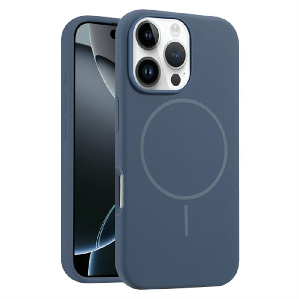 EIDERWOOD iPhone 16 Pro Silikon Deksel – MagSafe Kompatibel – Mørk Blå