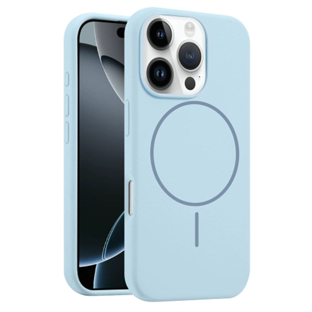 EIDERWOOD iPhone 16 Pro Silikon Deksel – MagSafe Kompatibel – Lys Blå