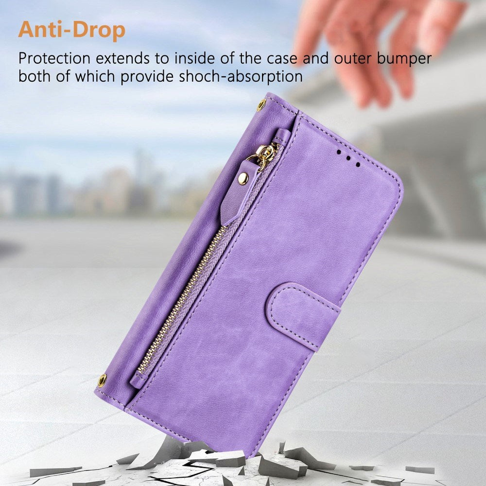 EIDERWOOD Xiaomi Redmi Note 14 Pro+ / 14 Pro (5G) Flip Deksel med Kortholder for 6 Kort & Glidelåslomme - Lilla