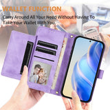 EIDERWOOD Xiaomi Redmi Note 14 Pro+ / 14 Pro (5G) Flip Deksel med Kortholder for 6 Kort & Glidelåslomme - Lilla