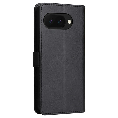 EIDERWOOD Google Pixel 9a Kunstskinn Flip Deksel m. Kortholder & Stropp - Svart