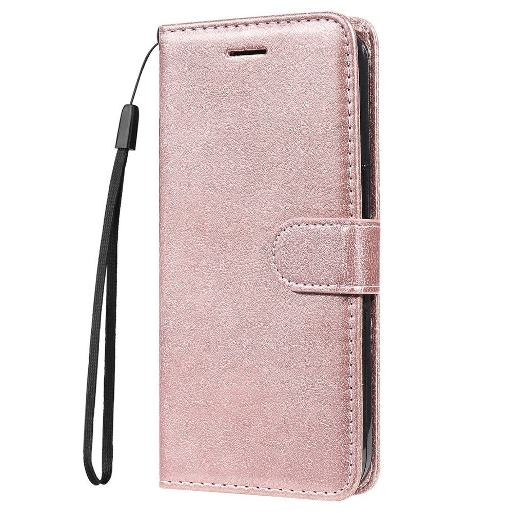 EIDERWOOD Google Pixel 9a Kunstskinn Flip Deksel m. Kortholder & Stropp - Rosa
