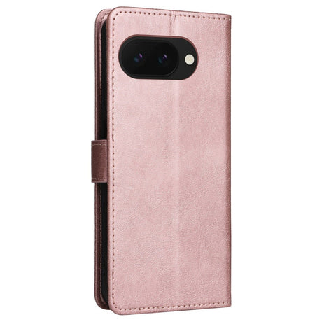 EIDERWOOD Google Pixel 9a Kunstskinn Flip Deksel m. Kortholder & Stropp - Rosa