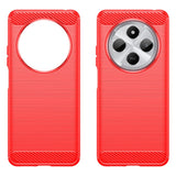 EIDERWOOD Xiaomi Redmi 14C Brushed Carbon Fiber Fleksibelt Plast Deksel - Rød