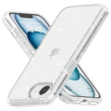 EIDERWOOD iPhone 17e / 16e Hybrid Glitter Plast Deksel - MagSafe Kompatibel - Hvit