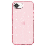 EIDERWOOD iPhone 17e / 16e Hybrid Glitter Plast Deksel - MagSafe Kompatibel - Rosa