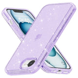 EIDERWOOD iPhone 17e / 16e Hybrid Glitter Plast Deksel - MagSafe Kompatibel - Lilla